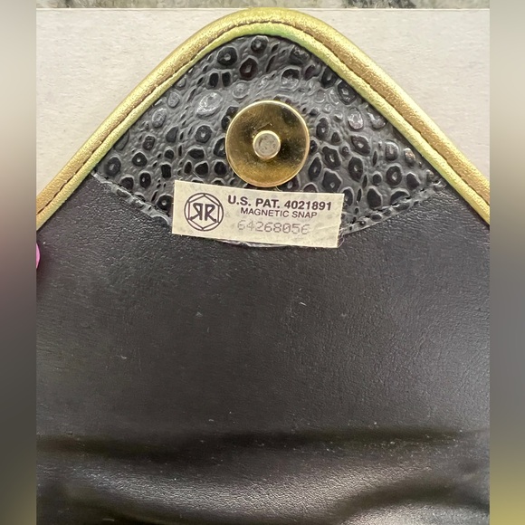 Vintage 80’s NAS Faux Leather Multicolor Patchwork Crossbody Bag - Picture 8 of 11